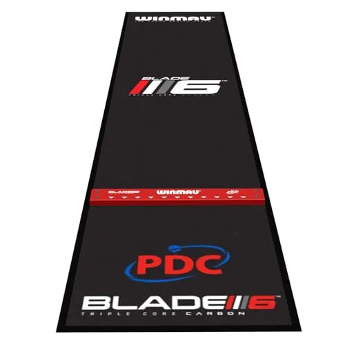 Winmau Dartmatte Dartmatte Pro Zone Precision Blade 6 8215, Mat Dartteppiche Matte für Dartscheiben Boards schwarz