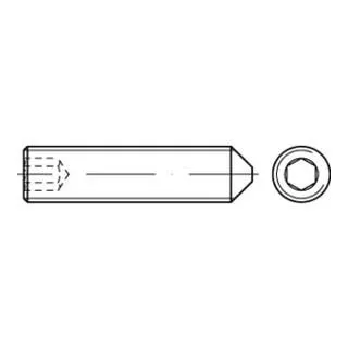 Gewindestift DIN 914 M8 x 1,25 x 45mm - Eisenwaren, robuster Gewindestift aus verzinktem Stahl mit Innensechskant für präzise Anwendungen, ideal für Möbelbau und Maschinenbau.