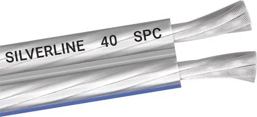 Oehlbach Silverline SP-40 Lautsprecherkabel 6m - HiFi-Kabel mit versilbertem sauerstofffreiem Kupfer für besten Klang, ideal für Verstärker bis 250 Watt, transparente Optik und 2 x 4,0 mm² Leiterquerschnitt.