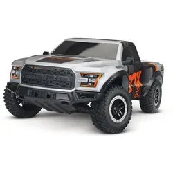Traxxas F150 Raptor 1:10 Truck - Offiziell lizenzierte Ford Karosserie, inkl. Akku und 4-AMP USB-C Schnellladegerät, perfekt für Rennsport-Enthusiasten