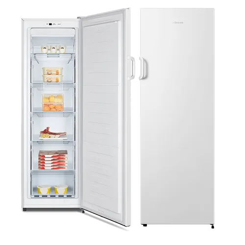 Hisense FV245N4AW2 Stand Gefrierschrank Weiß - Tiefkühler mit Total No Frost Technologie für müheloses Abtauen und Super Freeze Funktion für schnelles Gefrieren von Lebensmitteln.