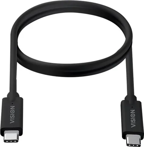 Vision USB-C Kabel 5m - 24 pin, 3A, 4K Support - Multimedia USB-Kabel mit 24 pin USB-C (M) zu 24 pin USB-C (M), unterstützt 4K bei 60 Hz für gestochen scharfe Bildqualität.