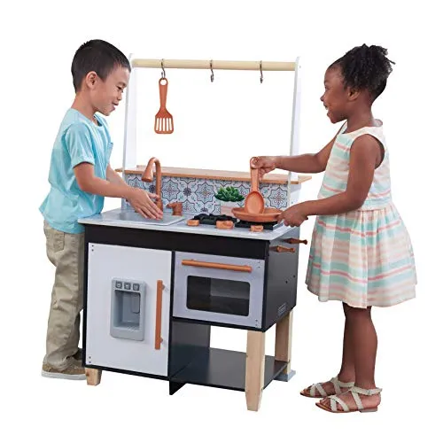 KidKraft Spielküche »Artisan Island« mit Stauraum - Spielmöbel für kreative Kinder: Diese robuste Spielküche mit interaktiven Elementen und praktischem Stauraum fördert die Fantasie und Kocherlebnisse ab 3 Jahren.