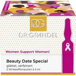 Dr. Grandel Beauty Date Women Support 5x3ml - Limited Edition für besondere Anlässe. Die DR. GRANDEL Beauty Date Ampulle sorgt für einen strahlenden Teint und ein ebenmäßiges Hautbild. Perfekt vorbereitet für Ihr nächstes Date!