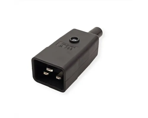 Bachmann Kaltgerätestecker IEC320 C20 16A/250VAC Stromadapter, Schraubanschluß, 915.175