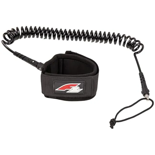 F2 Stand Up Paddling Leash Fuß Coiled Leash Schwarz 2024/25