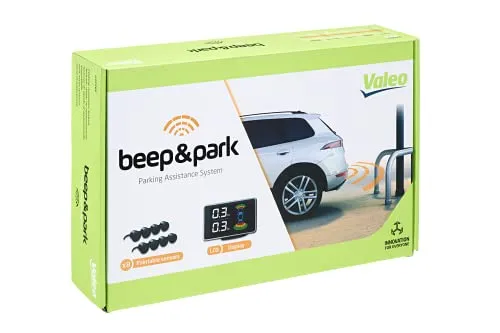 VALEO 632202 Einparkhilfe Beep Park Kit - 8 Sensoren, LCD Display, sichereres Parken mit Hinderniserkennung und anpassbaren Sensoren