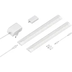 ledscom.de Smarte LED Unterbau-Leuchte SIRIS, 2er Set, WLAN-fähig - Die flache LED Unterbau-Leuchte SIRIS bietet harmonisches Licht mit 370 lm, ist einfach zu montieren und lässt sich bequem über die Tuya-App oder Sprachbefehle steuern. Ideal für Küche, Werkstatt und mehr.
