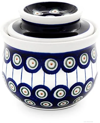 Bunzlauer Keramik Butterdose mit Wasserkühlung – für 175g Butter, dekorativ und funktional - Hochwertige Bunzlauer Keramik Butterdose mit Wasserkühlung für die perfekte Aufbewahrung. Hält Butter bis zu 3 Tage frisch und streichfähig, ganz ohne Kühlschrank. Handgefertigt und pflegeleicht.