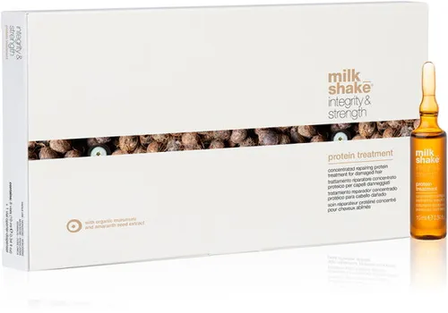 Milk_Shake Integrity & Strength Reparierende Haarlotion 8x10ml - Haarseren für intensive Regeneration, repariert und stärkt geschädigtes Haar mit Milchproteinen und Jojobaöl, ideal für chemisch behandeltes Haar.