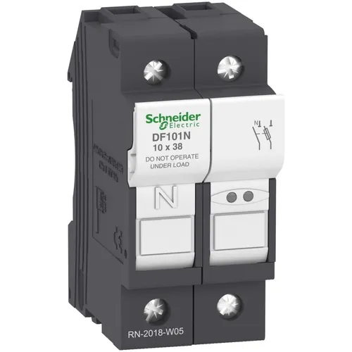 Schneider Electric DF101N Sicherungshalter 6 Stück - Praktischer Sicherungshalter für DIN-Schiene, 32A, 1-polig, ideal für den professionellen Einsatz im Elektrobedarf, sicher und zuverlässig.