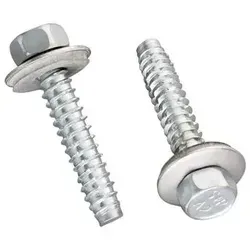 Edelstahlschraube 6,3×32 mit Unterlegscheibe 3/8 Zoll Kopf - Eisenwaren mit Neoprendichtung, ideal für die sichere Befestigung von Oberprofilen auf Metallkonstruktionen.