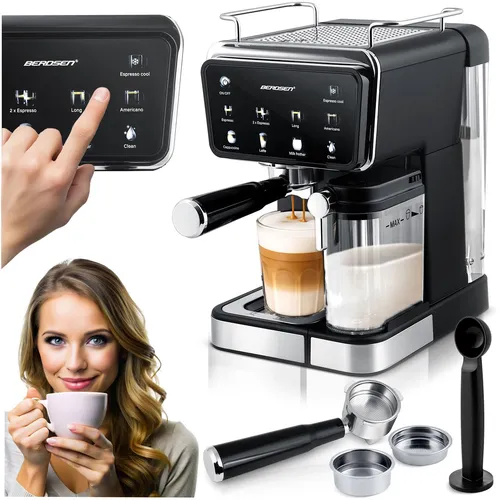 Berdsen Kaffeemaschine 20 bar - Siebträgermaschine mit Milchaufschäumer - Genießen Sie frisch gebrühten Espresso und cremigen Milchschaum zu Hause! Diese elegante 20 bar Espressomaschine mit Selbstreinigung bietet Komfort und Stil für Kaffeeliebhaber.