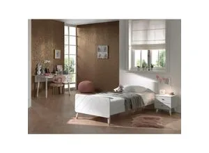 BILLY Jugendzimmer Set 3-tlg. mit Bett, Nachtkonsole und Schreibtisch - Babyliegen Set BILLY: Modernes Einzelbett (90 x 200 cm) mit stilvollen Rillenprofilen, Nachtkonsole und Schreibtisch - ideal für ein funktionales und stilvolles Jugendzimmer.