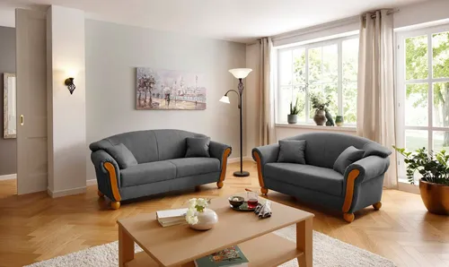 Home affaire 2-Sitzer Milano Vintage, mit Federkern, Bezug in Lederoptik, incl. Zierkissen