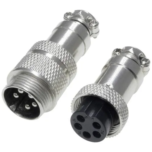 Pollin 453563 Rundsteckverbinder Stecker, Buchse Gesamtpolzahl: 5 1 Set