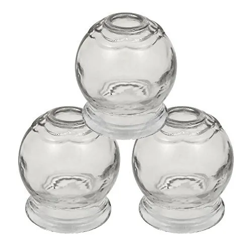 HQ 6 SET Schröpfglas Extra Groß, ø 6 cm Höhe 7,5 cm Schröpfen aus Glas (Feuerschröpfen) Vakuum Massage / Glass Cupping Dia 6 cm / Банки медицинские