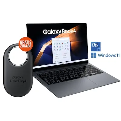 Samsung Galaxy Book4 - 15,6" FHD Laptop, Intel Core i5, 16GB RAM, 512GB SSD, ultraleicht und bis zu 15 Stunden Akkulaufzeit