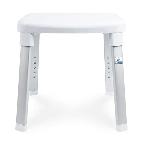 Weinberger Dusch- und Bad-Hocker 43908 - Stabil und komfortabel - Duschhocker für bis zu 150 kg, ideal für sicheres Sitzen in der Dusche oder Badewanne, mit rutschfesten Füßen für zusätzlichen Halt.