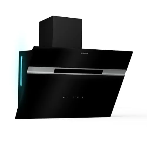 Klarstein Dunstabzugshaube 60cm - Leistungsstarke Abluft- und Umluft-Funktion, 594 m³/h Luftstrom, RGB-LEDs und energieeffizient mit Klasse A