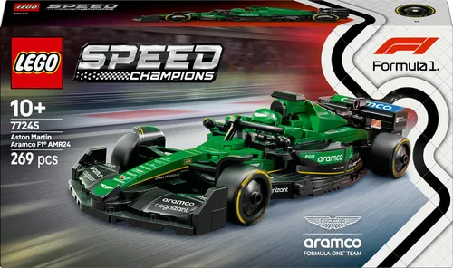 LEGO SPEED CHAMPIONS Aston Martin Aramco F1 AMR24 Rennauto 77245 - Bau das beeindruckende LEGO Speed Champions Aston Martin F1 AMR24 Rennauto (77245) und erlebe spannende Rennen! Enthält eine Minifigur und detailgetreue Designelemente für kreativen Spielspaß.
