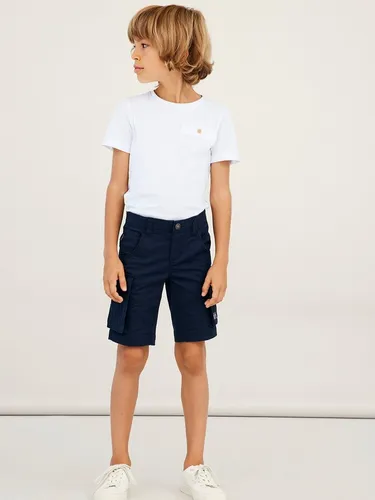 Name It Cargohose NKMRYAN REG TWI L SHORTS 6776-BA NOOS - Kinderhosen aus 98% Baumwolle, windabweisend und mit praktischen Cargotaschen für aktive Kids. Ideal für Freizeit und Abenteuer!