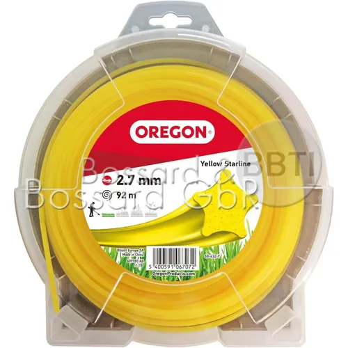 OREGON Yellow Starline Mähfaden 2,7 mm x 92 m Nylonfaden Freischneider Sense