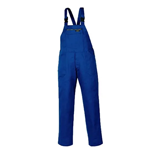teXXor 8231-52 Latzhose in Marineblau, Größe 52 - Robuste Latzhose mit praktischen seitlichen Knopföffnungen und zwei verstärkten Taschen, ideal für den professionellen Einsatz in Handwerk und Industrie.