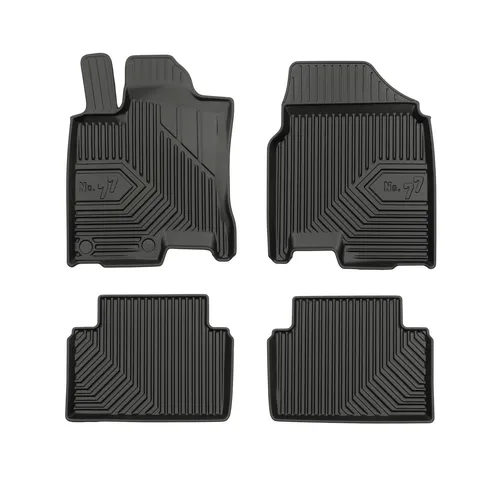 Fußmatten Gummimatten für Nissan Qashqai I Tekna 2006-2013 – 4-teiliges Set - Hochwertiges Fußmatten-Set aus TPE, wasserfest und rutschfest. Ideal für optimalen Fahrzeugschutz, passgenau für Nissan Qashqai I Tekna 2006-2013. Einfache Installation für vorderen und hinteren Bereich.