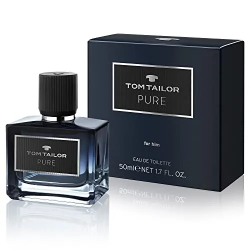 Tom Tailor Parfüm Herren PURE for him 50ml I maskulines Eau de Parfum Herren für Körper & Seele I belebende Kombination aus Mandarine, Zedernholz, Moschus & Sandelholz I frisch, herb & holzig-warm