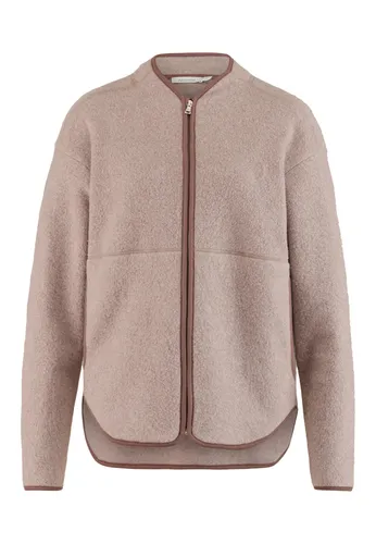 Hessnatur Fleecejacke ACTIVE LIGHT aus reiner Bio-Baumwolle - Übergangsjacke aus 100% Bio-Baumwolle, ideal für umweltbewusste Mode. Sportlicher Stil in mandelbraun, perfekt für die Übergangszeit.