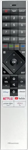 Originale Hisense TV Fernbedienung für Modelle 65A85K, 65U7KQ, 65U8KQ, 65UXKQ - Einfache Bedienung ohne Programmierung! Legen Sie die Batterien ein und steuern Sie sofort Ihr Gerät. Ideal für einen unkomplizierten TV-Genuss.