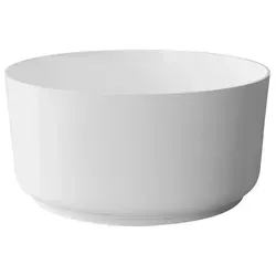 ESTATIS Gussmarmor-Badewanne – Freistehend, Ø110x51cm, Weiß Matt - Elegante freistehende Badewanne aus hochwertigem Gussmarmor mit 325 Liter Fassungsvermögen für ein luxuriöses Badeerlebnis. Inklusive Siphon und Ablaufgarnitur.
