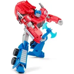 Transformers Spielzeug EarthSpark Deluxe-Klasse Optimus Prime Action-Figur (12,5 cm) - Actionfiguren für Kinder, verwandelt sich in 19 Schritten vom Roboter in einen Truck – inklusive Kanonen-Blaster und Axt für spannenden Spielspaß!