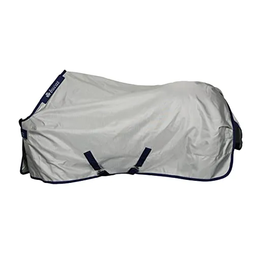 Bucas Outdoordecke Power Turnout Medium 150 g Silver - Reit- & Pferdebedarf: Hochwertige, wasserdichte Outdoordecke mit wärmereflektierender Innenbeschichtung für optimalen Schutz und Komfort bei jedem Wetter.