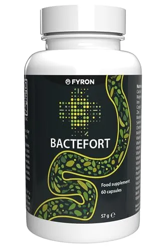 Bactefort - 60 Kapseln - Nahrungsergänzungsmittel mit hohem Nährstoffgehalt, pflanzlich & vegan. Unterstützt das Immunsystem mit wichtigen Vitaminen und Mineralien für Gesundheit und Wohlbefinden.