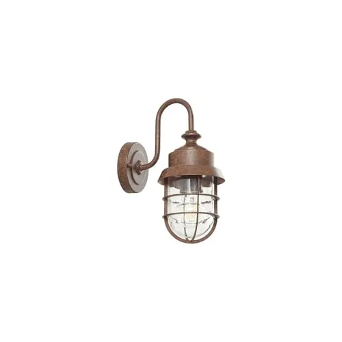 Lindby Außen-Wandleuchte Adalie, rostfarben - Elegante Außenwandleuchte aus Stahl mit IP44-Schutz, ideal für den Außenbereich. Individuell mit E27-Leuchtmitteln bestückbar für vielseitige Lichtgestaltung.