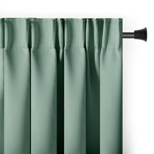 AmeliaHome Blackout Vorhang 140x270 cm Minze - Schiebevorhang aus blickdichtem Material, ideal zur Regulierung des Lichteinfalls. Perfekt für jeden Raum, waschbar bei 30 Grad und in modischen Farben erhältlich.