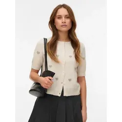 VERO MODA VMDOFFY Strickjacke für Damen - Moderne, normal geschnittene Strickjacke mit Rundhals und Halbarm. Hergestellt aus nachhaltigen Materialien für einen hohen Tragekomfort und vielseitige Kombinationsmöglichkeiten.