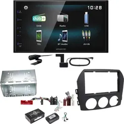 Kenwood DMX-125DAB Einbauset für Mazda MX-5 NC FL - Zubehör für Car HiFi mit Bluetooth und Digitalradio, inkl. kompletter Einbauteile für Mazda MX-5 ab 11/2008, ideal für erstklassigen Sound und einfache Integration.