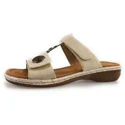 Supremo Damen Pantolette in Beige, Größe 39 - Bequeme Pantolette in elegantem Beige, ideal für den Alltag. Flacher Absatz und offenes Design sorgen für hohen Tragekomfort. Perfekt für entspannte Tage!