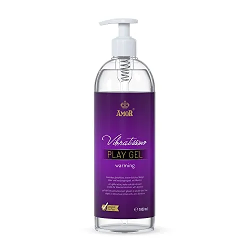 AMOR Vibratissimo "PlayGel Warming"; 1000ml öl- und fettfreies medizinisches Gleitgel mit Langzeitwirkung auf Wasserbasis ohne Parabene, farb- und geruchslos