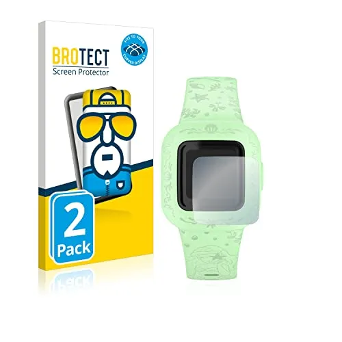 BROTECT 2 Stück Full-Cover Schutzfolie für Garmin Vivofit jr. 3 Full-Screen Displayschutz-Folie [3D Curved, Anti-Fingerprint, Kristall-Klar]