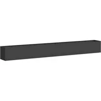 vidaXL Pflanzkübel Schwarz 360x40x40 cm - Garten-Zubehör mit langlebigem kaltgewalztem Stahl, ideal für stilvolle Bepflanzungen und erhöhte Stabilität im Außenbereich.