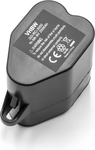 vhbw Akku kompatibel mit Kärcher Robocleaner RC3000, RC 4.000, RC4000 Staubsauger (2000 mAh, 6 V, NiMH)