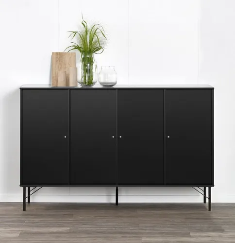 Hammel Furniture Sideboard Mistral Kubus, mit vier Türen und Metall Füße, Breite: 136 cm