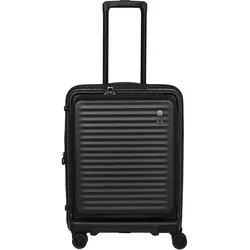 Echolac Celestra FA - 4-Rollen-Kabinentrolley 14" S 55 cm schwarz mit USB - Robuster Kabinentrolley mit 43 Litern Volumen, erweiterbar und leicht mit 3,20 kg. Ausgestattet mit TwinShield™-Reißverschluss und integriertem USB-Anschluss, ideal für moderne Reisende.