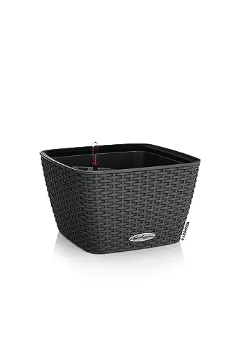 Lechuza Pflanzschale Bacino Cottage granit grau - Garten-Zubehör | Vielseitig einsetzbare Pflanzschale mit idealem Bewässerungssystem für optimale Pflanzenpflege, auch für den Außenbereich geeignet.