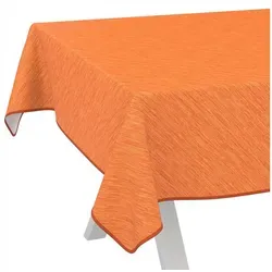Wachstuchtischdecke in Orange 160 x 140 cm – Pflegeleicht und Wasserabweisend - Elegante Wachstuchtischdecke in frischem Orange mit Leinen-Optik. Ideal für stilvolle Feiern und den Garten. Abwaschbar und robust – perfekt für jeden Anlass!