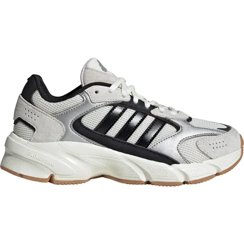 adidas CRAZYCHAOS 2000 Sneaker für Kinder - Off White/Matte Silver/Core Black, Größe 38 - Sportliche Kinder Sneaker mit atmungsaktivem Mesh und strapazierfähigen Wildleder-Overlays für optimalen Tragekomfort und Style.